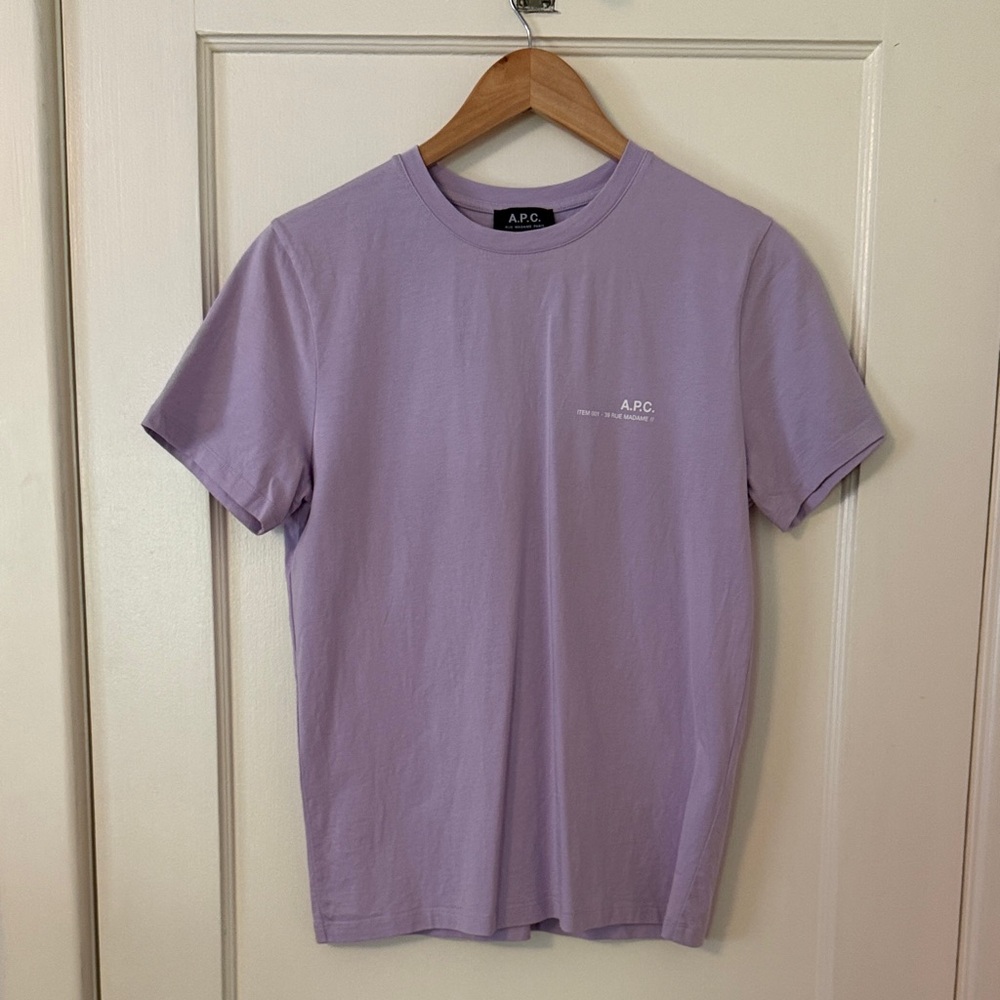 A.P.C. Men's Lavender Short Sleeve Tee